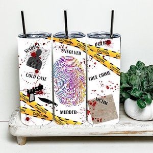 True Crime 20oz Tumbler With Metal Straw